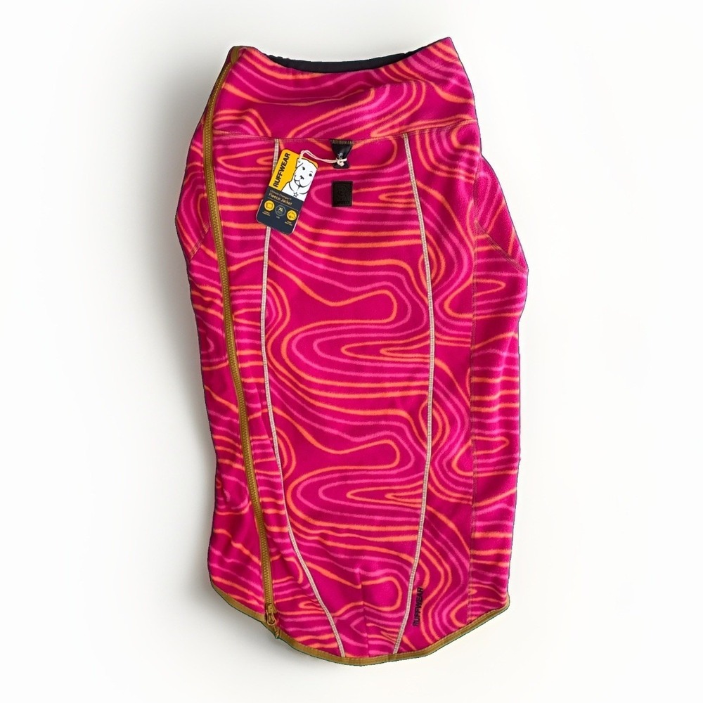 Ruffwear Climate Changer Dog Fleece Jacket Breathable Pink Strata Sz XL New